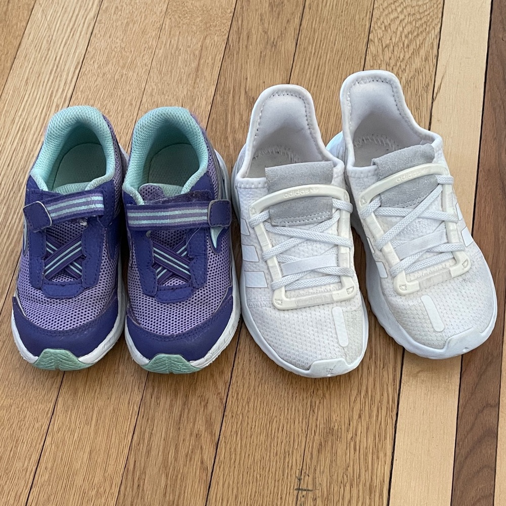 Saucony Purple Sneakers children’s 10.5; Adidas sneakers children’s 11, GUC